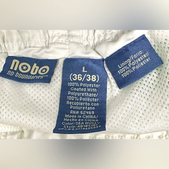 No Boundaries Lime Green Cargo Swim Trunks - Picture 4 of 5